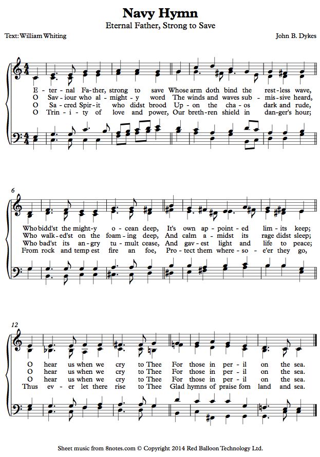 the navy hymn lyrics printable